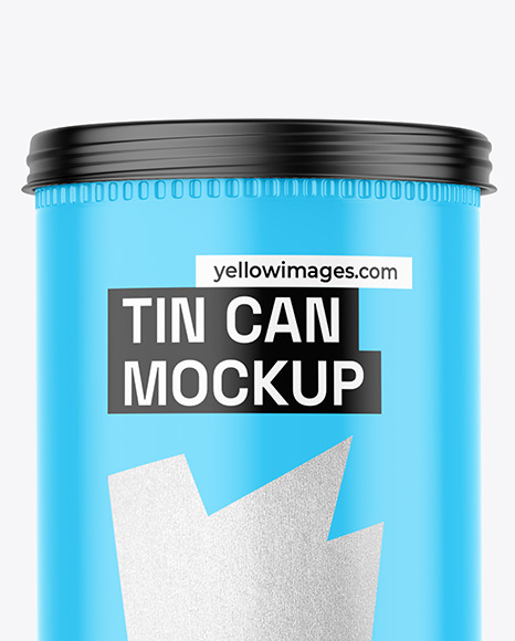 Glossy Tin Can Mockup