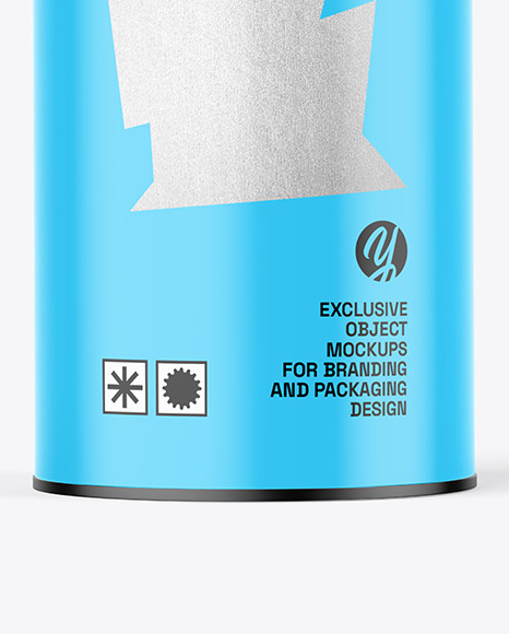 Glossy Tin Can Mockup