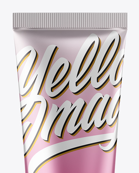 Metallic Cosmetic Tube Mockup