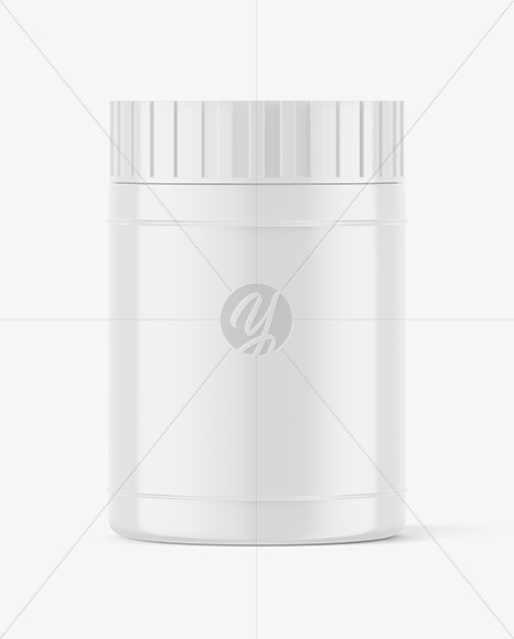 Glossy Plastic Jar Mockup