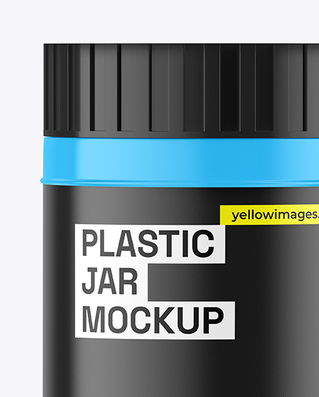 Glossy Plastic Jar Mockup