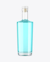 Clear Glass Gin Bottle Mockup