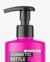 Matte Cosmetic Bottle w\ Pump Mockup