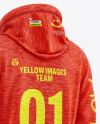 Melange Hoodie Mockup - Back Half Side View