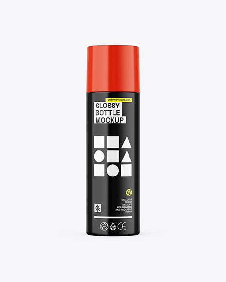 Glossy Spray Bottle Mockup