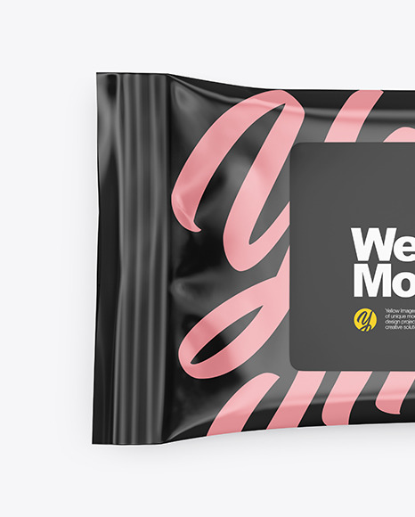 Matte Wet Wipes Mockup