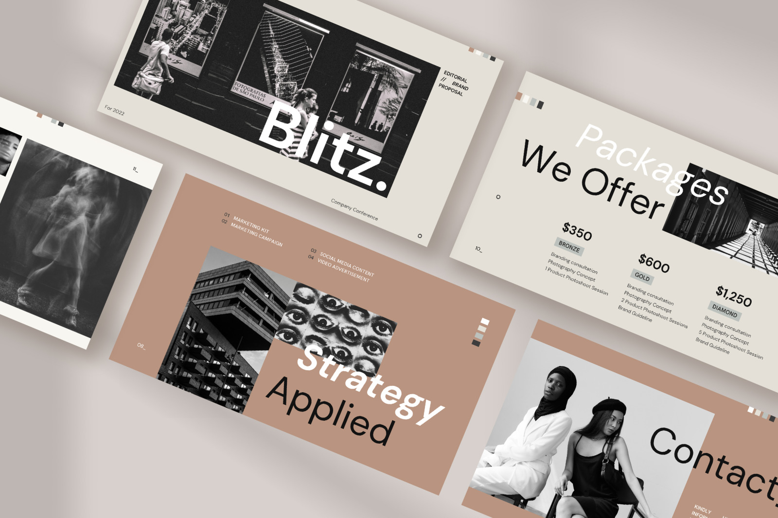 Blitz – Natural Tone Editorial Brand Proposal Presentation