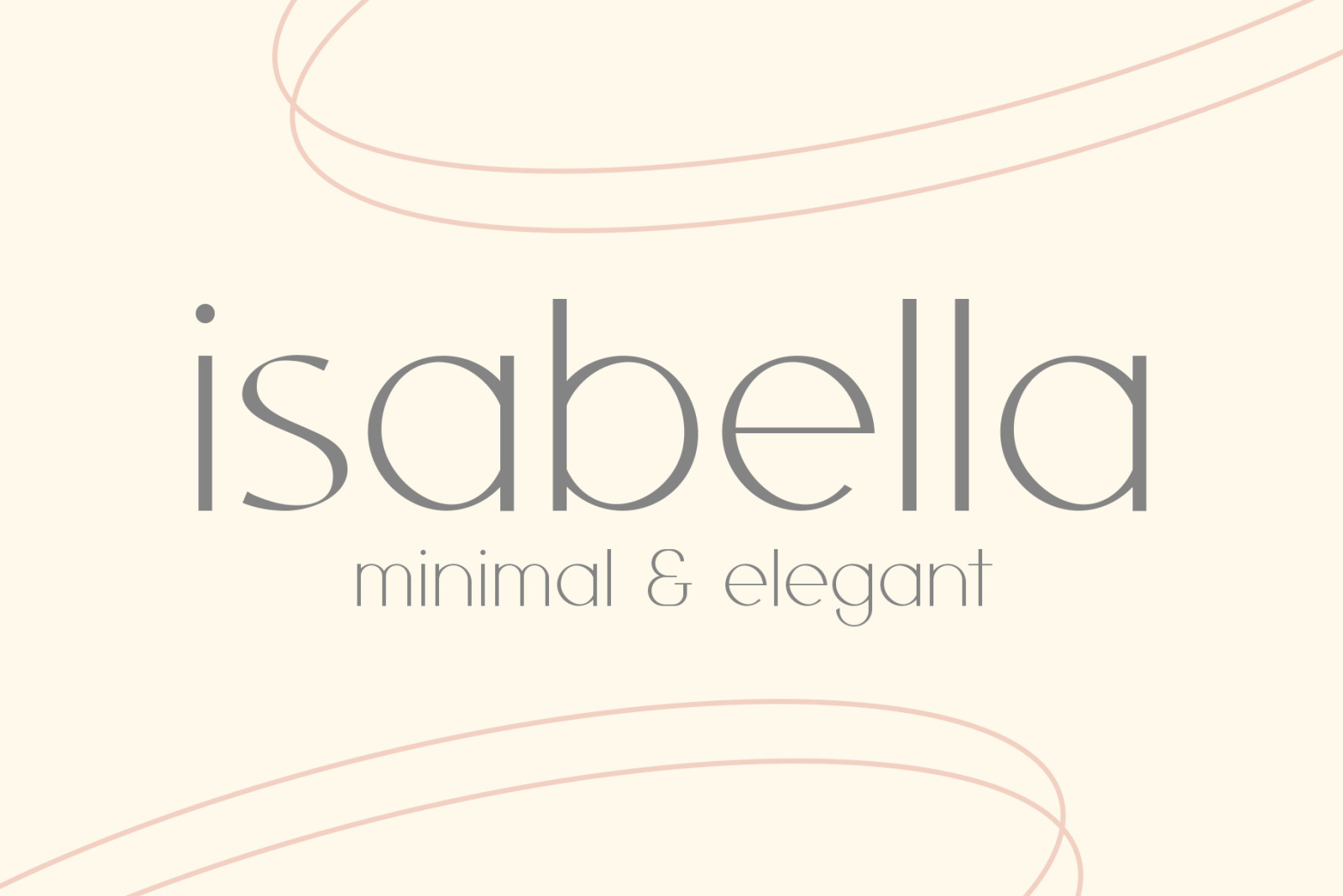 Isabella - Sophisticated Typeface