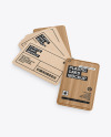 Kraft Cards Stack w/ Wooden Tag Mockup