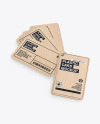 Kraft Cards Stack w/ Wooden Tag Mockup