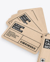 Kraft Cards Stack w/ Wooden Tag Mockup Kraft Cards Stack w/ Wooden Tag Mockup