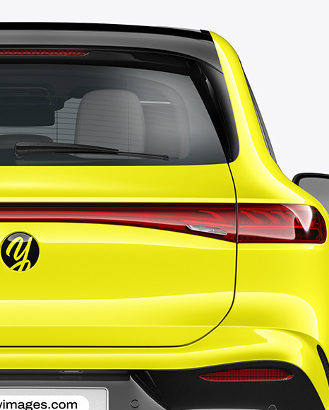 Electric Crossover SUV Mockup - Back View