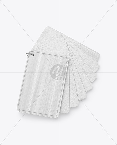 Kraft Cards Stack w/ Wooden Tag Mockup Kraft Cards Stack w/ Wooden Tag Mockup