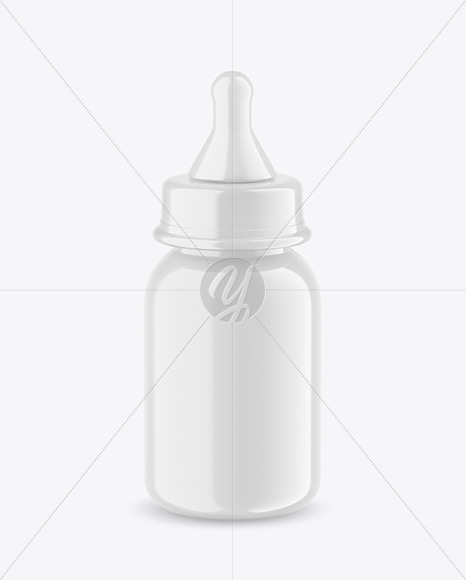 Glossy Baby Bottle Mockup