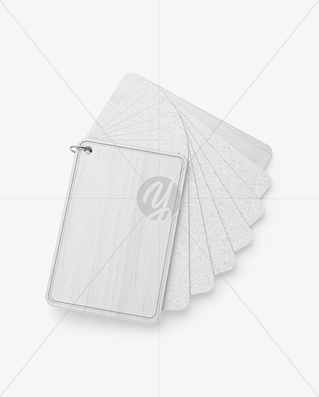 Kraft Cards Stack w/ Wooden Tag Mockup Kraft Cards Stack w/ Wooden Tag Mockup