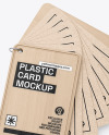 Kraft Cards Stack w/ Wooden Tag Mockup Kraft Cards Stack w/ Wooden Tag Mockup