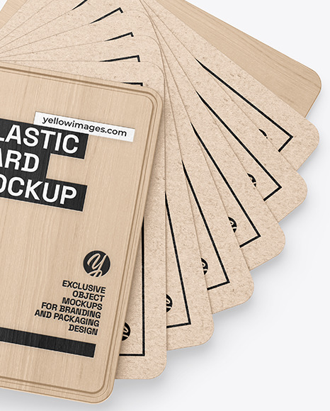 Kraft Cards Stack w/ Wooden Tag Mockup Kraft Cards Stack w/ Wooden Tag Mockup