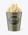 Paper Popcorn Bucket Mockup