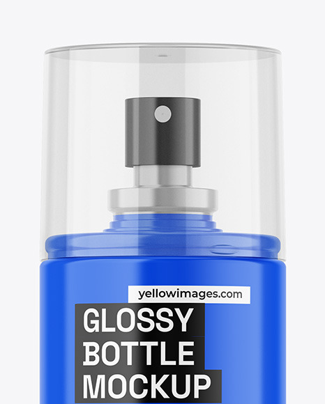 Glossy Spray Bottle Mockup