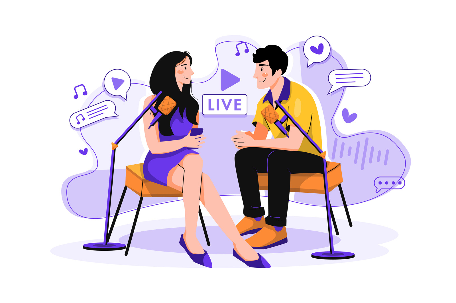 M611_Live Podcast Illustration Pack M611_Live Podcast Illustration Pack