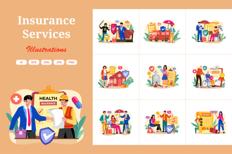 M625_Insurance Services Illustration_Part 02 - Money icons