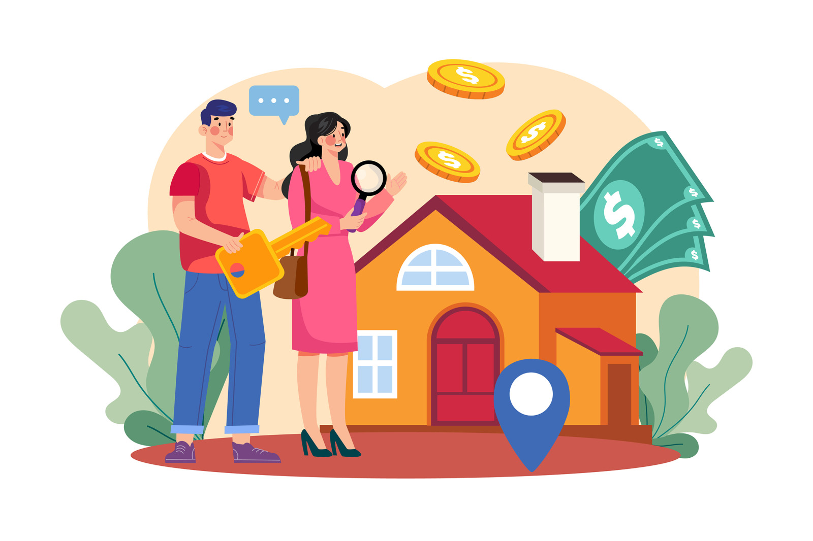 M624_Online Rent Home Illustration_Part 01 M624_Online Rent Home Illustration_Part 01