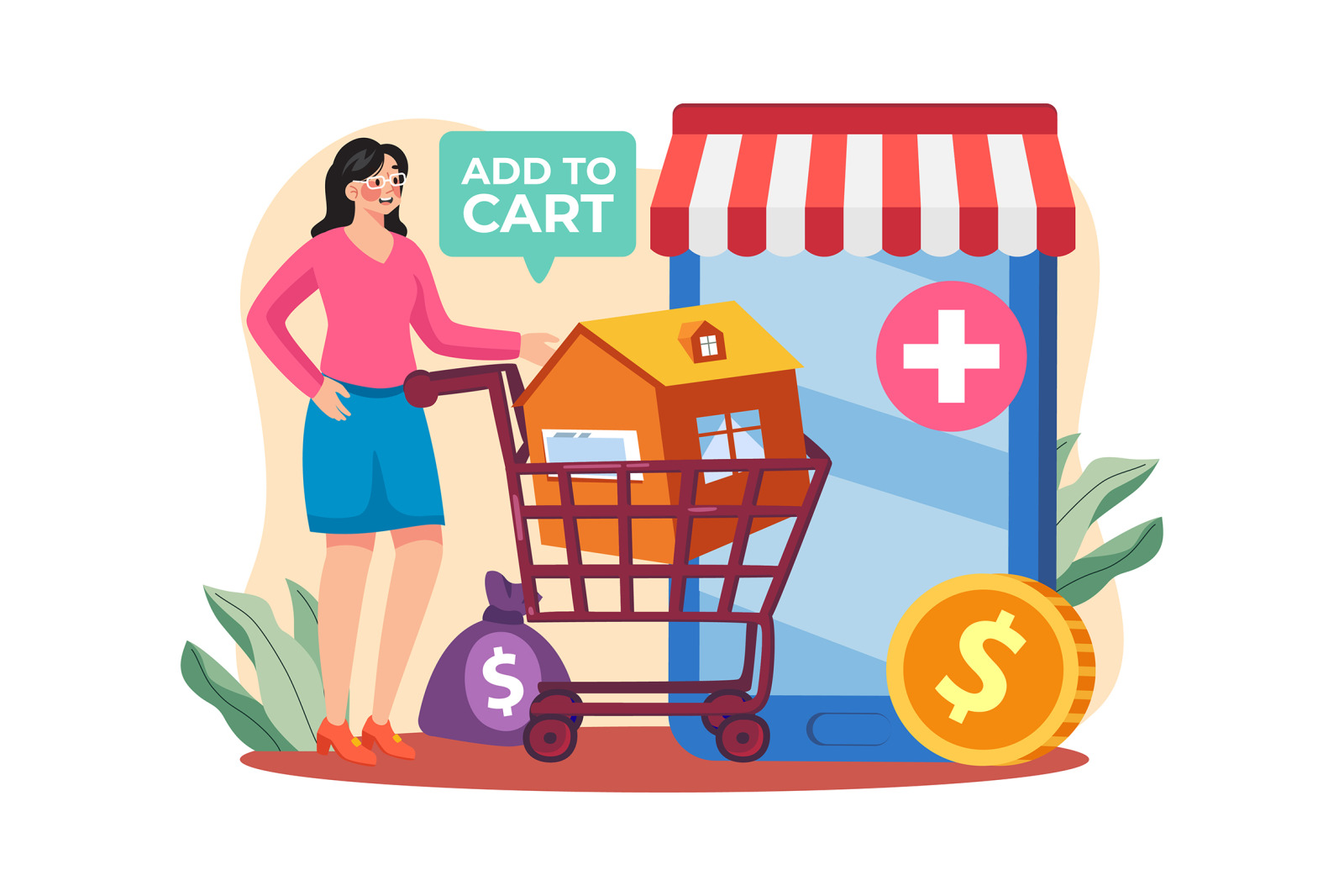 M624_Online Rent Home Illustration_Part 01 M624_Online Rent Home Illustration_Part 01