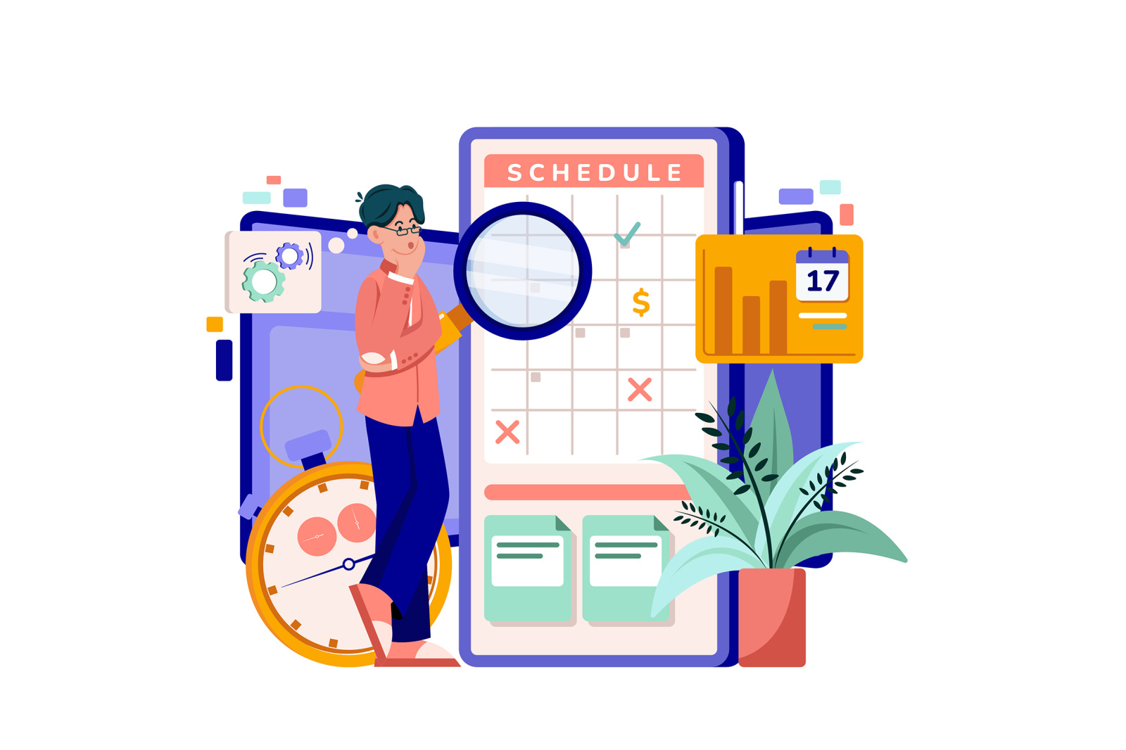 M616_Appointment Scheduling Illustration Pack M616_Appointment Scheduling Illustration Pack