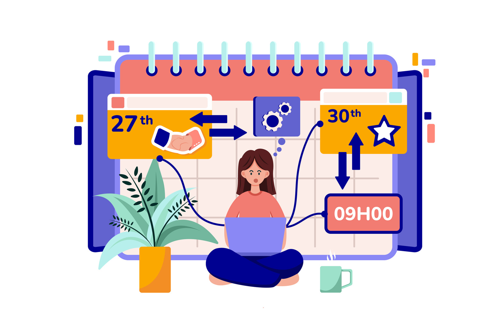 M616_Appointment Scheduling Illustration Pack M616_Appointment Scheduling Illustration Pack