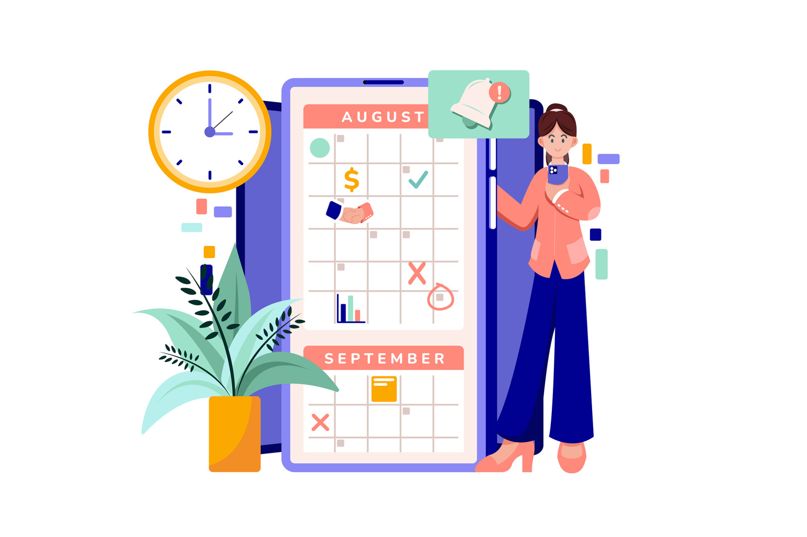 M616_Appointment Scheduling Illustration Pack M616_Appointment Scheduling Illustration Pack