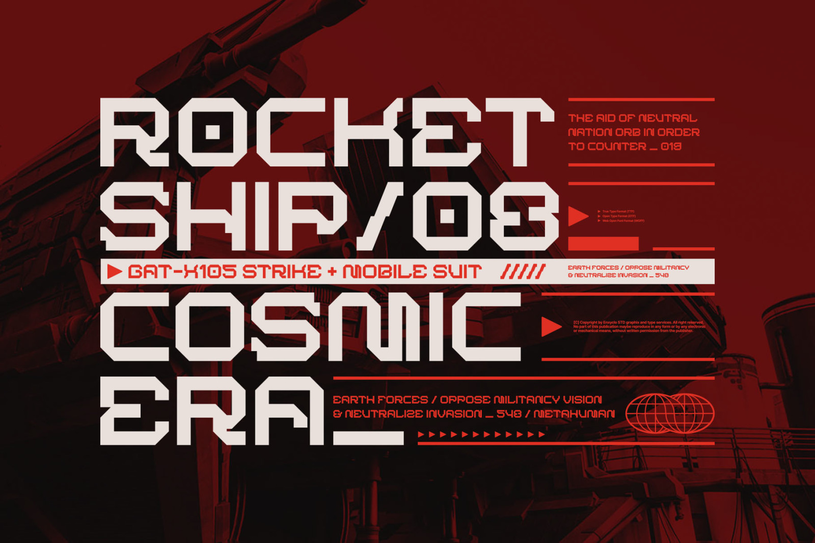 BARKMO-36 — Futuristic Cyberpunk Mecha Sci-Fi Modern Display Font