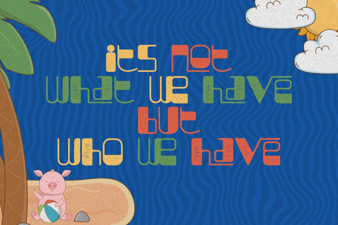 Chubby Piglets - Funky Display Font Chubby Piglets - Funky Display Font