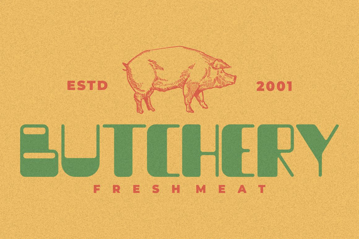 Chubby Piglets - Funky Display Font Chubby Piglets - Funky Display Font