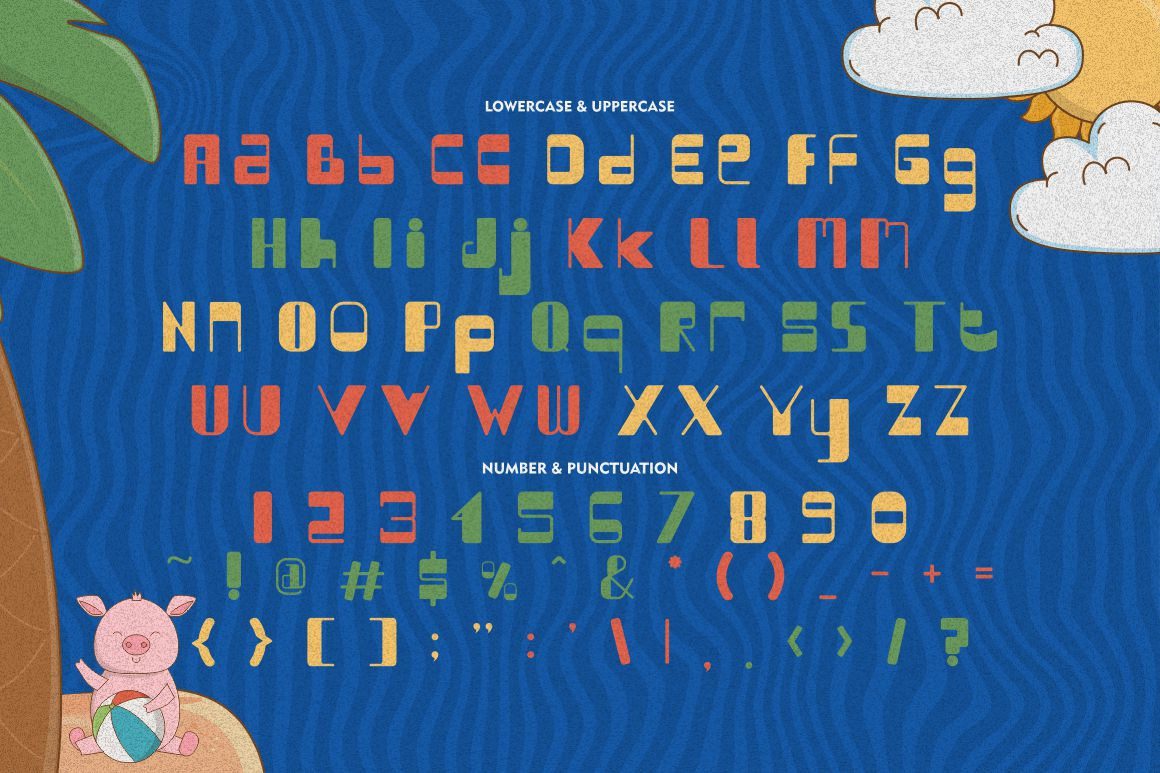 Chubby Piglets - Funky Display Font Chubby Piglets - Funky Display Font