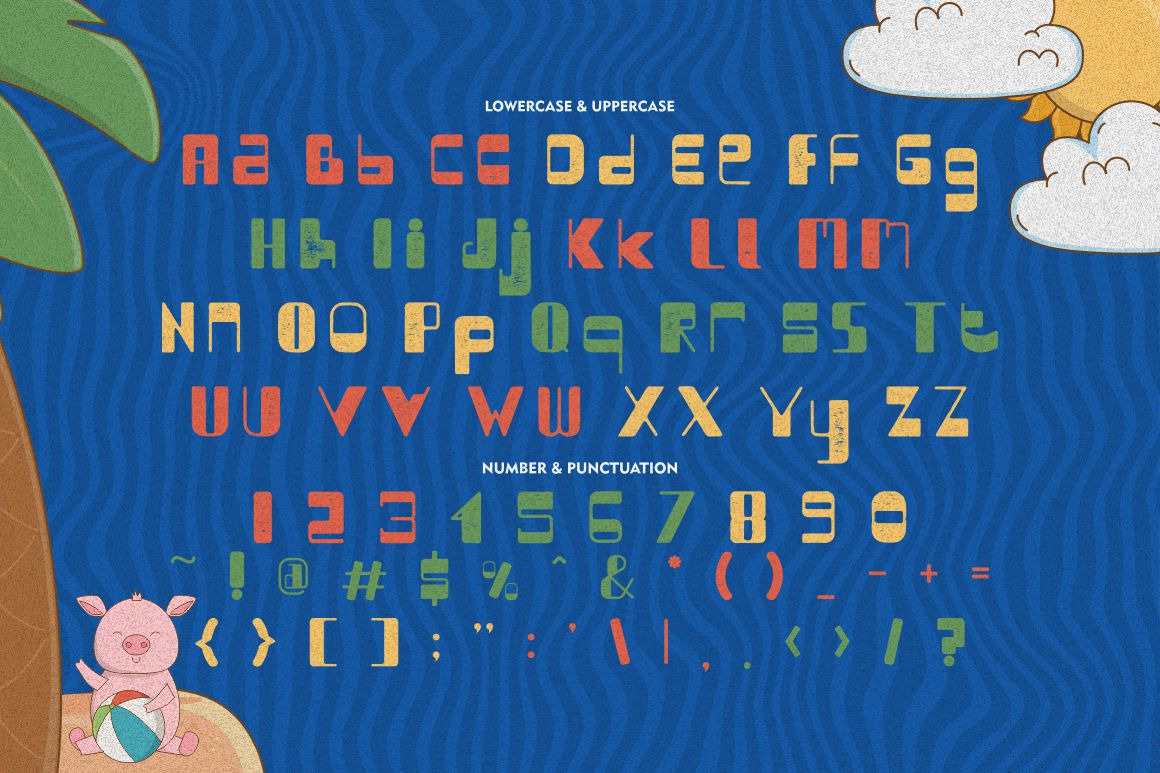 Chubby Piglets - Funky Display Font Chubby Piglets - Funky Display Font