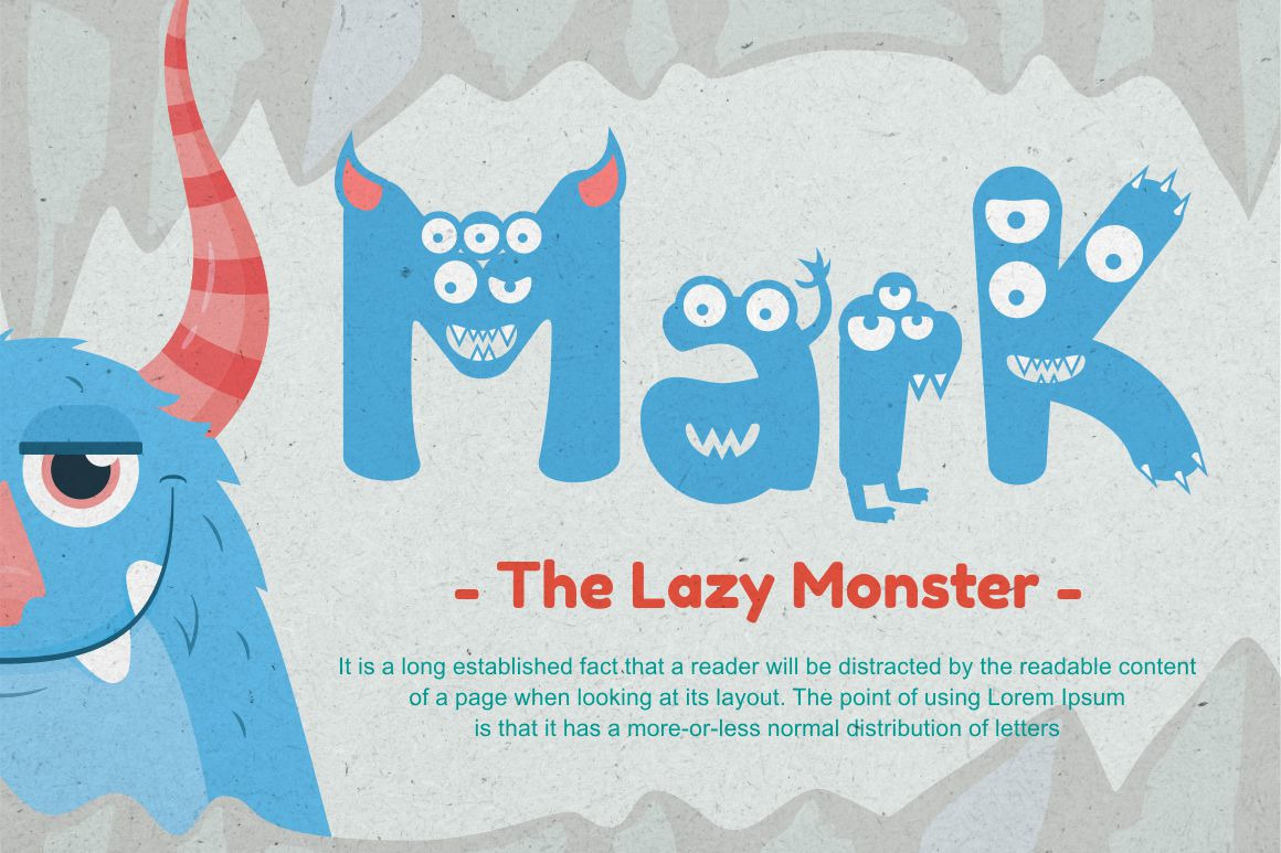 Friendly Monster - Character Monster Font