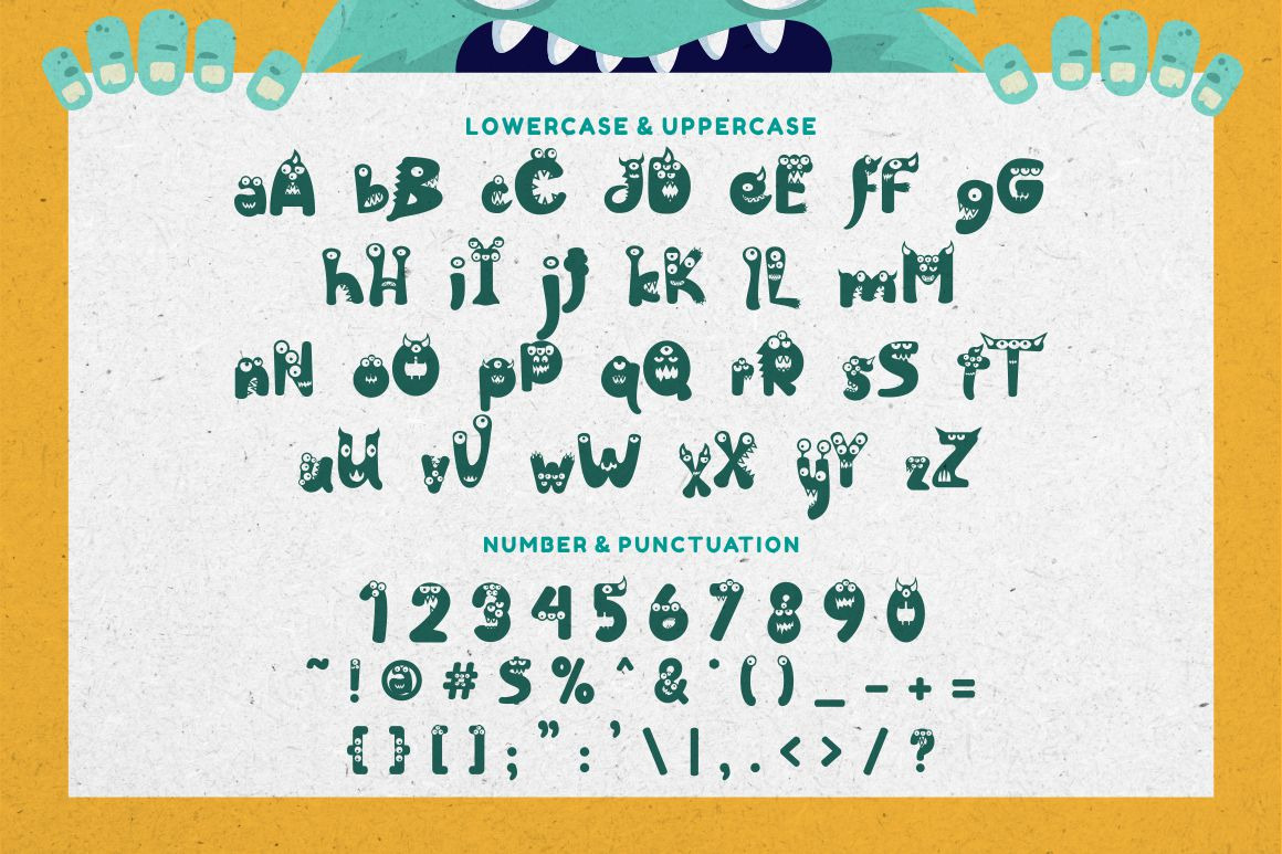 Friendly Monster - Character Monster Font