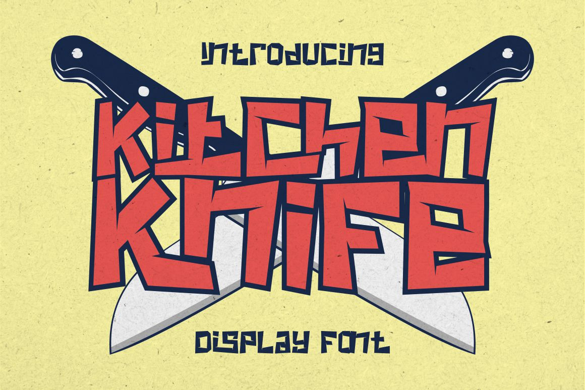 Kitchen Knife - Display Font Kitchen Knife - Display Font