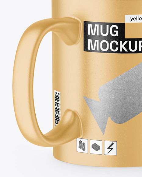 Three Ceramic Mugs Mockup