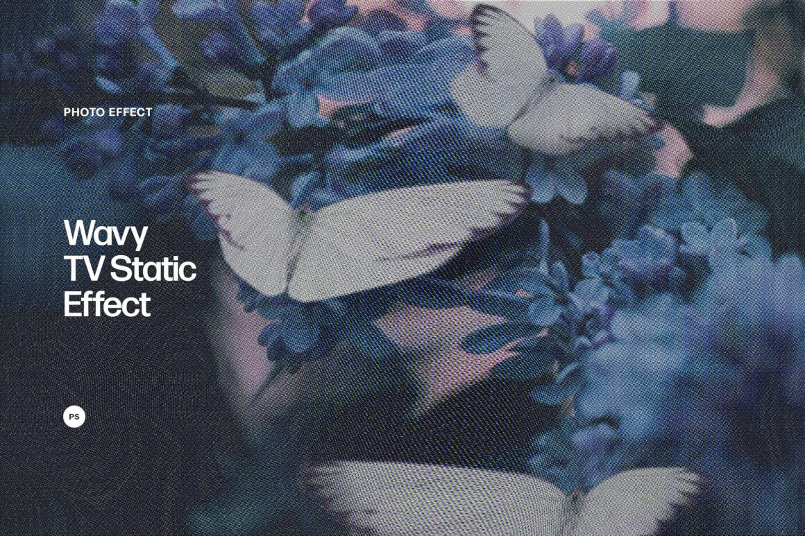 Wavy TV Static Photo Effect Wavy TV Static Photo Effect