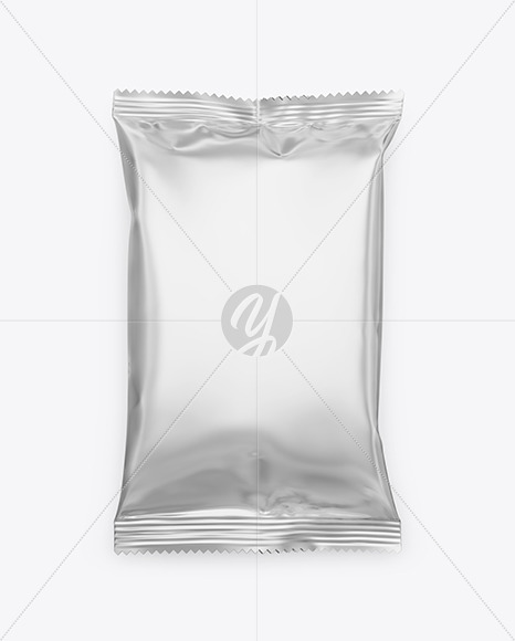 Matte Metallic Snack Package Mockup