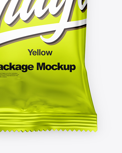 Matte Metallic Snack Package Mockup