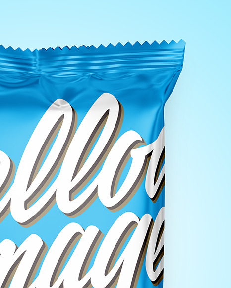 Matte Metallic Snack Package Mockup