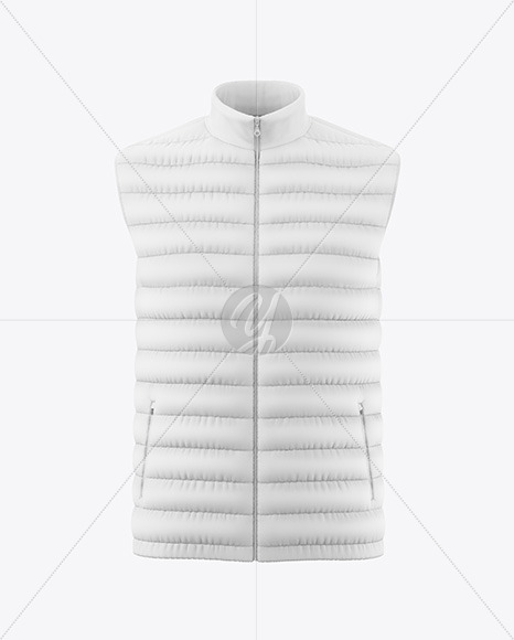 Men's Down Vest Mockup - Front View