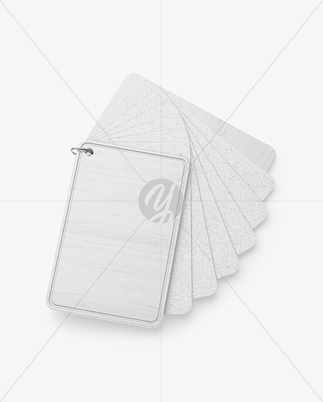 Kraft Cards Stack w/ Wooden Tag Mockup Kraft Cards Stack w/ Wooden Tag Mockup