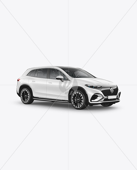 Electric Crossover SUV Mockup - Half Side View