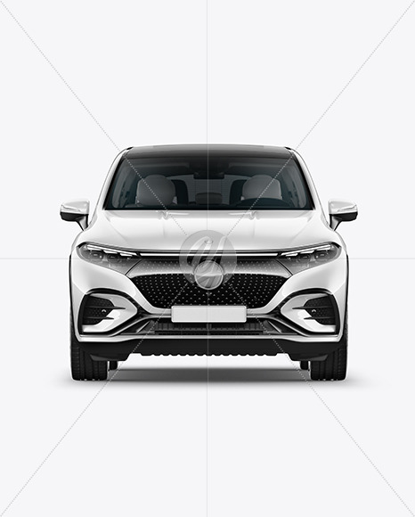 Electric Crossover SUV Mockup - Front View