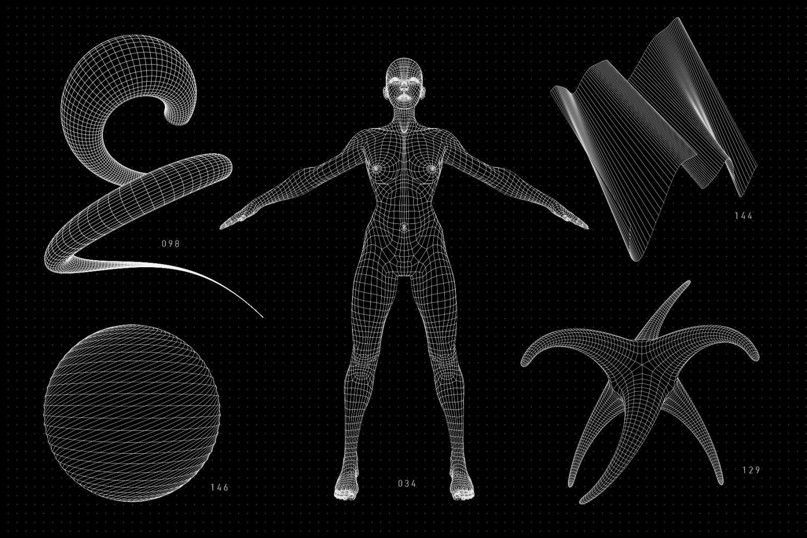200 Vector Wireframe Shapes 200 Vector Wireframe Shapes
