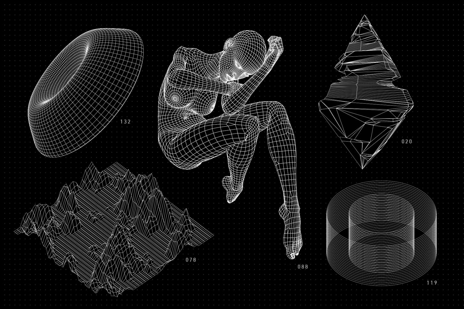 200 Vector Wireframe Shapes 200 Vector Wireframe Shapes