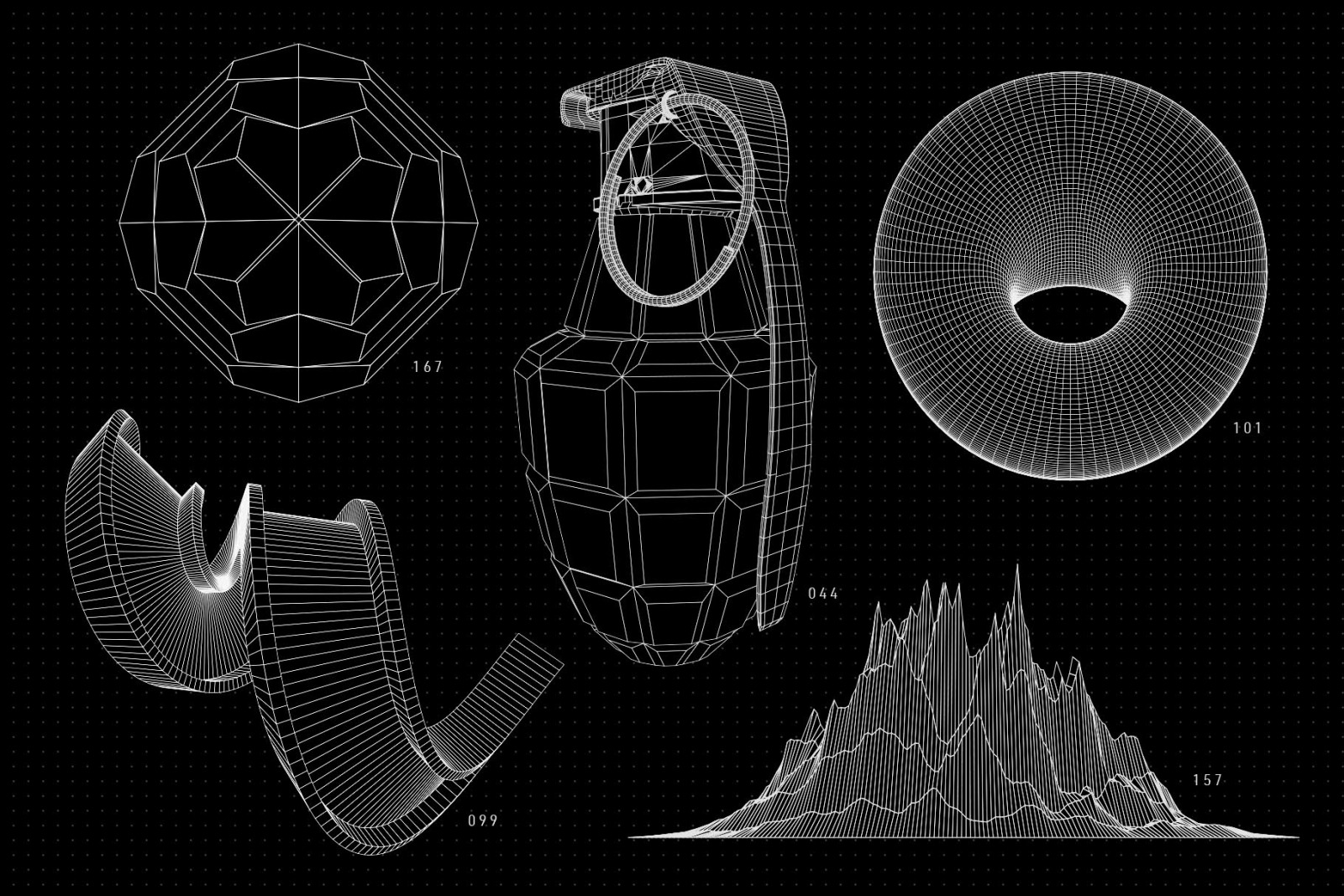 200 Vector Wireframe Shapes 200 Vector Wireframe Shapes